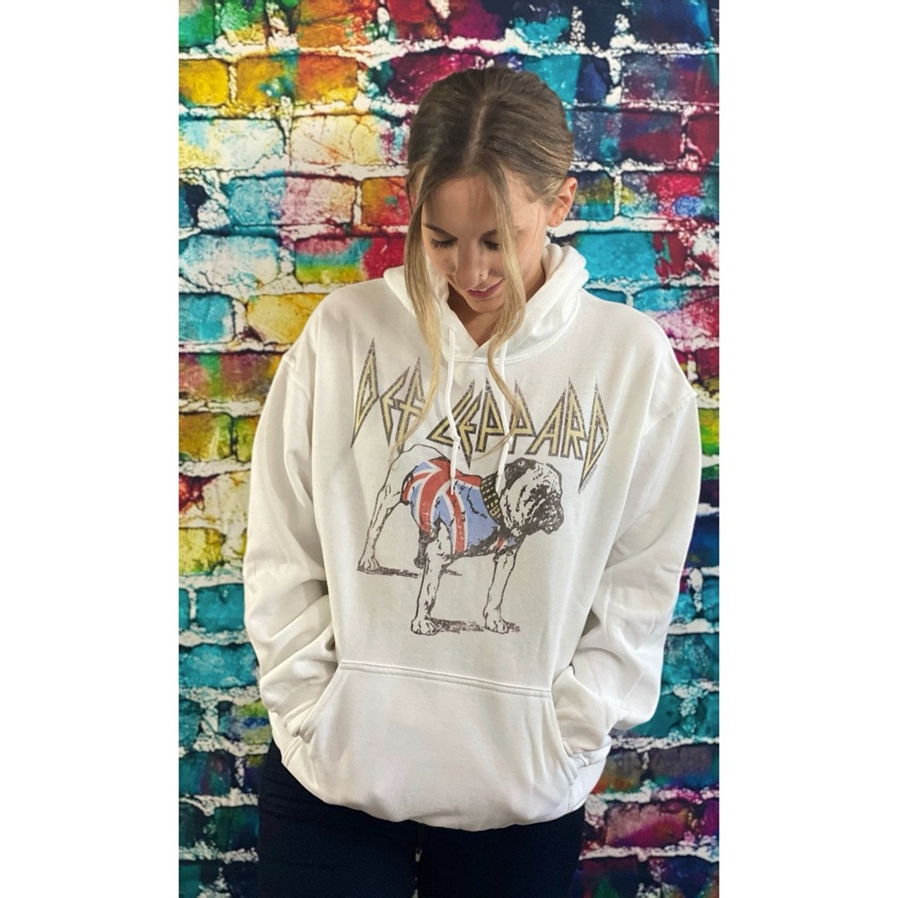 Def Leppard Bulldog Graphic Band Sweatshirt
